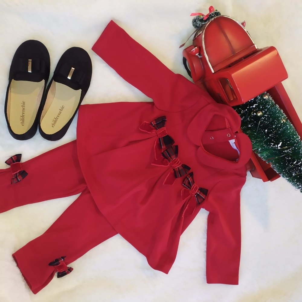 Red tartan girls set